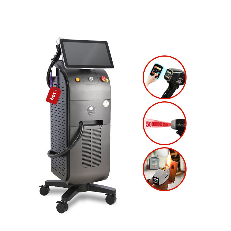 New Arrivals ! Supplier 2022 2 Handle High Power 1600w 1800w Diode Laser Hair Removal 3d Ice Titaniu
