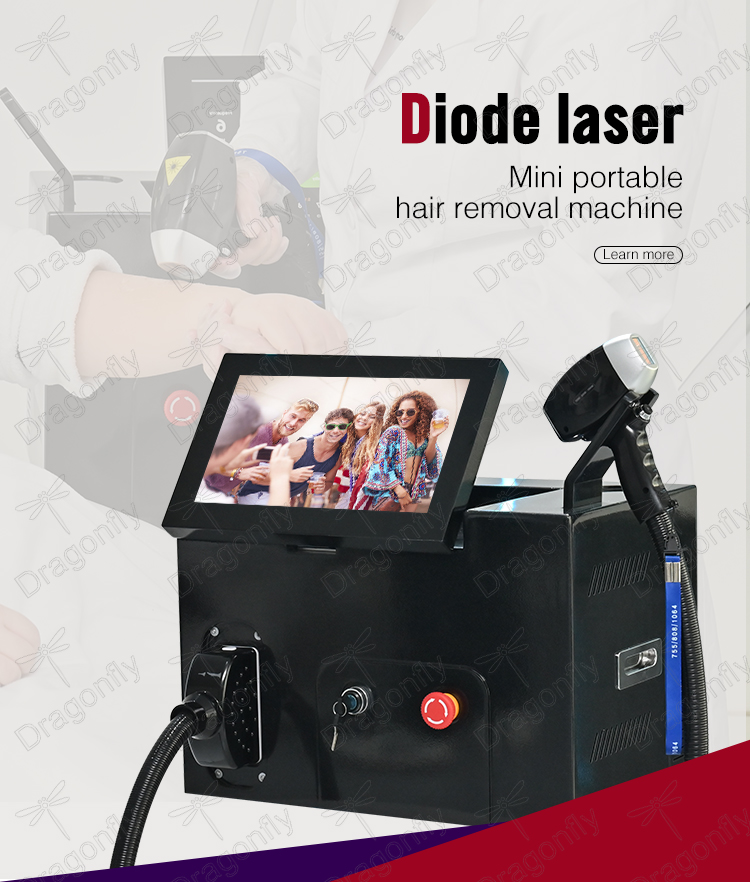 Portable professional beauty device 15kg moonlight diode laser hair removal 3 waves 755/808/1064nm l