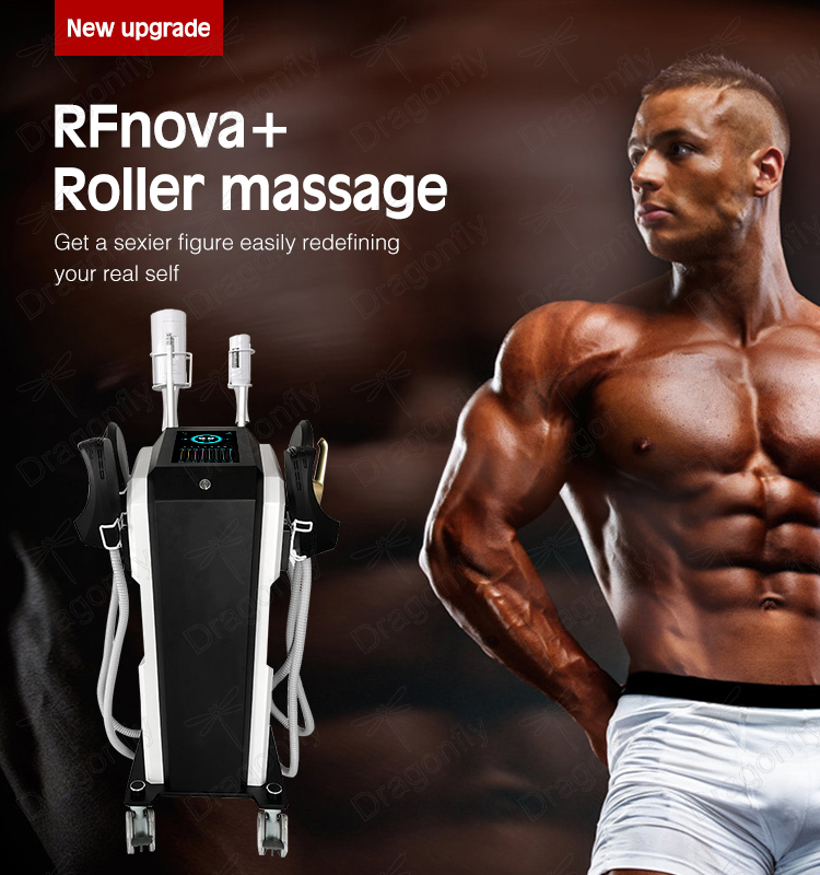 Rf Ems Fat Burner Body Shaped Machine 2 In 1 Lymphatic Drainage Inner Ball Roller Body Contouring Ce